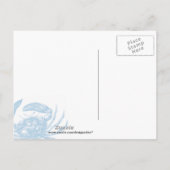 Blue Crab Bewaar de datum Aankondigingskaart (Achterkant)