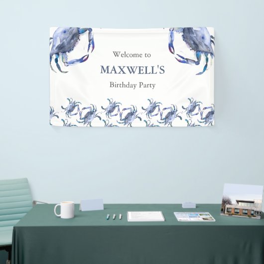 Blue Crab Birthday Banner (Beurs)