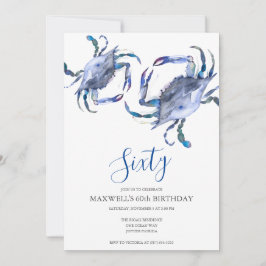 Blue Crab Boil 60e verjaardag uitnodiging | QR-cod