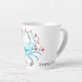 Blue Crab Christmas Mug Latte Mok (Rechterhoek)