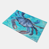 Blue crab coastal home deurmat (Schuin)