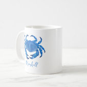 Blue Crab Crustacean Beach Koffiemok (Voorkant links)