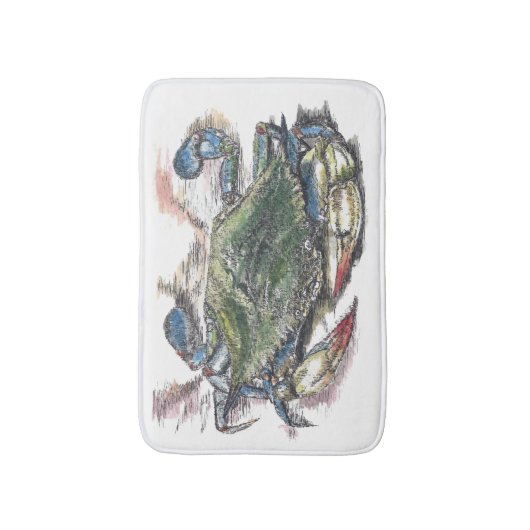 Blue Crab Custom Small Bath Mat (Voorkant Verticaal)