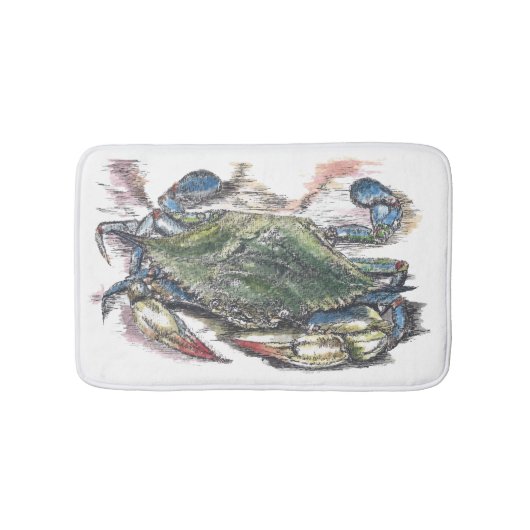 Blue Crab Custom Small Bath Mat (Voorkant)