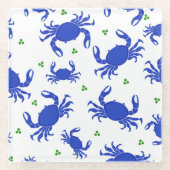Blue Crab Glass Onderzetter (Voorkant)