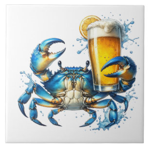 Blue Crab keramische Tegel Tegeltje