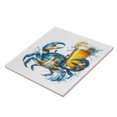 Blue Crab keramische Tegel Tegeltje (Zijkant)