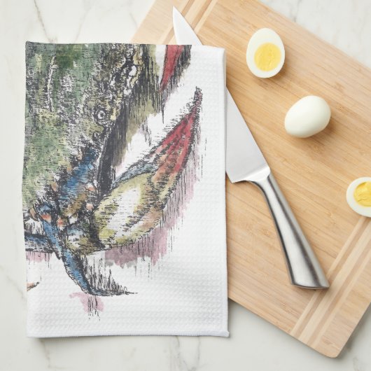Blue Crab Kitchen Towel Theedoek (Quarter Fold)