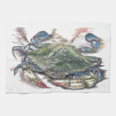 Blue Crab Kitchen Towel Theedoek (Horizontaal)