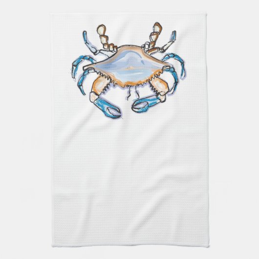 Blue Crab Kitchen Towel Theedoek (Verticaal)