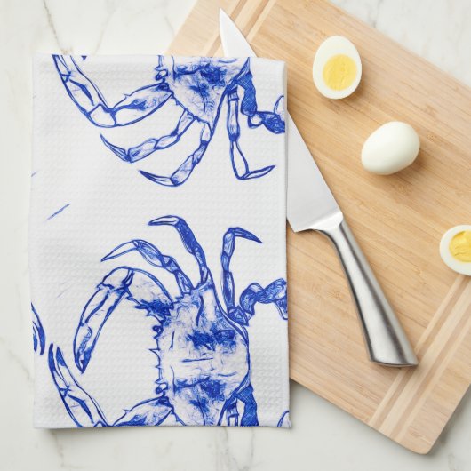 Blue Crab Kitchen Towel Theedoek (Quarter Fold)