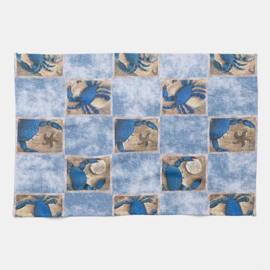 Blue Crab Kitchen Towels Theedoek (Horizontaal)