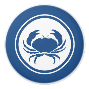 Blue Crab Marine Creatkeramische knop