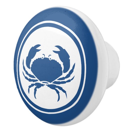 Blue Crab Marine Creatkeramische knop (Rechts)