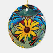 Blue Crab Maryland Black-eyed Susan Keramisch Ornament (Links)