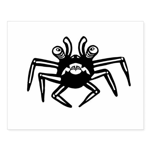 Blue Crab Monster Design Rubberstempel (Afrduk)