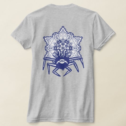 Blue Crab Monster Design T-shirt (Laag Achter)