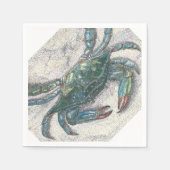 Blue Crab Paper Napkins Servetten (Voorkant)