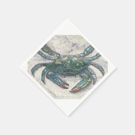 Blue Crab Paper Napkins Servetten (Hoek)
