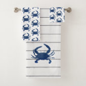 Blue Crab Pattern Beach Bath Towel set Bad Handdoek (Insitu)