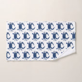 Blue Crab Pattern Beach Bath Towel set Bad Handdoek (Handdoek)