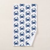 Blue Crab Pattern Beach Bath Towel set Bad Handdoek (Handdoek)
