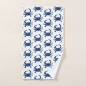 Blue Crab Pattern Beach Bath Towel set Bad Handdoek (Handdoek)
