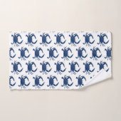 Blue Crab Pattern Beach Bath Towel set Bad Handdoek (Handdoek)