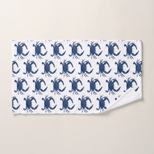 Blue Crab Pattern Beach Bath Towel set Bad Handdoek (Handdoek)