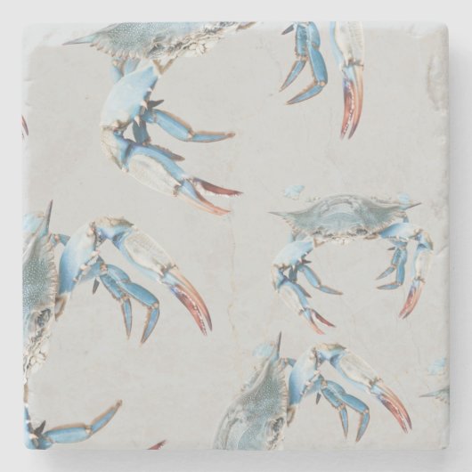 Blue Crab Pattern Beverage Stone Onderzetter (Voorkant)