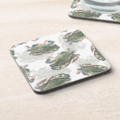 Blue Crab Pattern Bier Onderzetter (Linkerzijde)