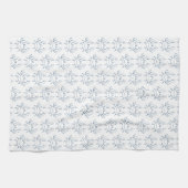 Blue Crab Pattern - Coastal Theedoek (Horizontaal)