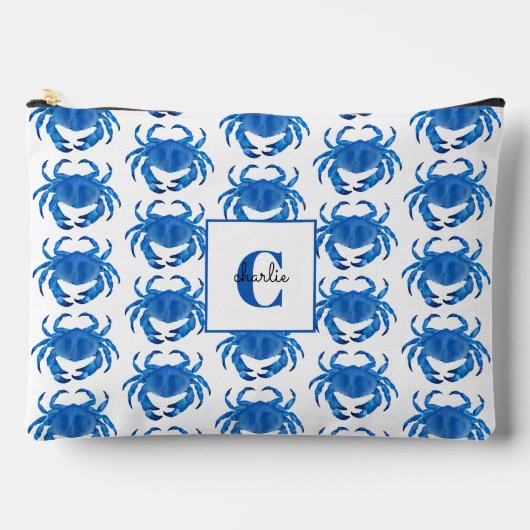 Blue Crab Pattern Etui (Voorkant)
