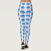 Blue Crab Pattern Leggings (Achterkant)