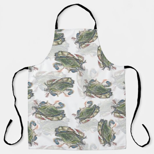 Blue Crab Pattern Schort (Voorkant)