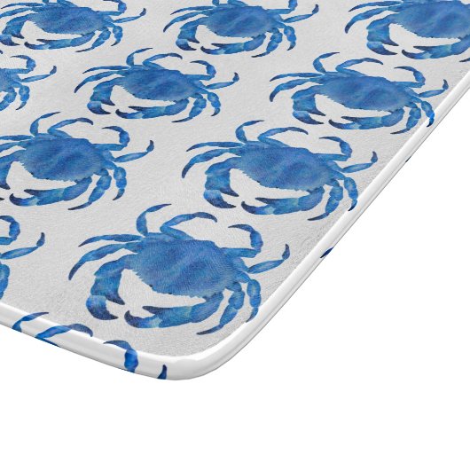 Blue Crab Pattern Snijplank (Hoek)