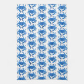 Blue Crab Pattern Theedoek (Verticaal)