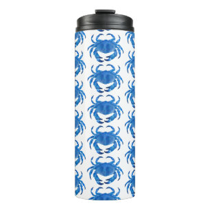 Blue Crab Pattern Thermosbeker