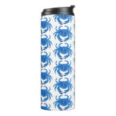 Blue Crab Pattern Thermosbeker (Gedraaid links)