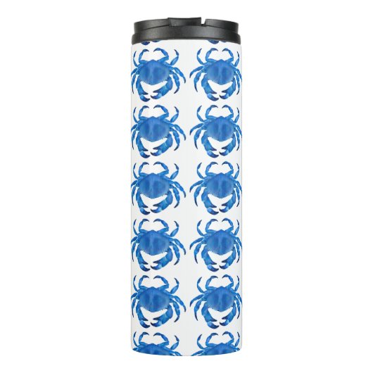 Blue Crab Pattern Thermosbeker (Achterkant)