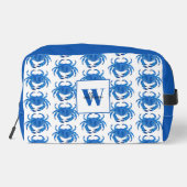 Blue Crab Pattern Toilettasje (Achterkant)