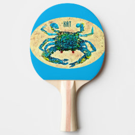 Blue Crab Ping Pong Paddle Tafeltennisbatje