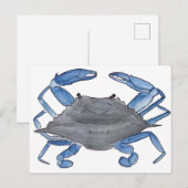 Blue Crab Postcard Briefkaart (Voorkant / Achterkant)