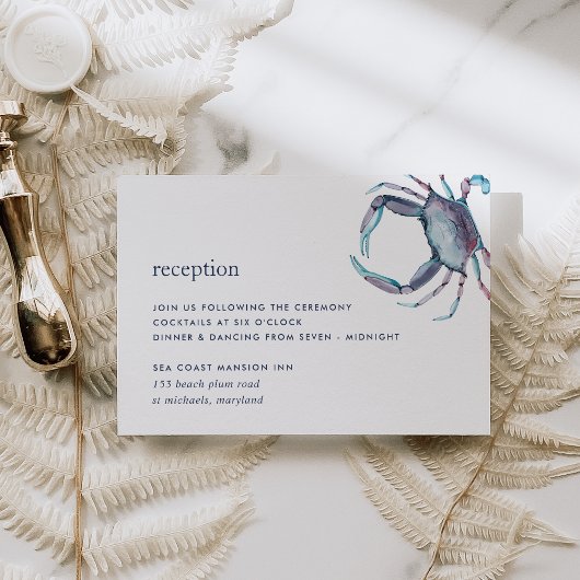 Blue Crab Receptie Behuizing Kaart