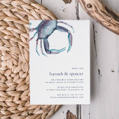 Blue Crab Rehearsal Dinner Invitation Kaart