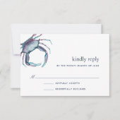 Blue Crab RSVP-kaart RSVP Kaartje (Voorkant)