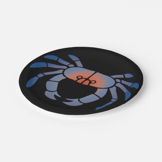 Blue Crab Seafood Feast Papieren Bordje (Gekanteld)