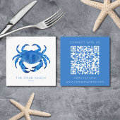 Blue Crab Seafood Restaurant QR-code Vierkante Visitekaartje