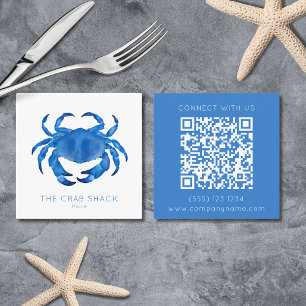 Blue Crab Seafood Restaurant QR-code Vierkante Visitekaartje