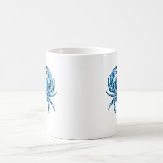 Blue Crab Seaside Monogram Koffiemok (Center)